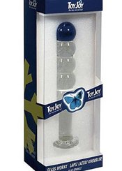 Toy Joy Glass Worxx Lapiz Lazuli Knobbler - Gode Pyrex 5 anneaux Blue Desir
